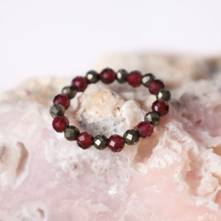 Pierścionek Granat, Piryt